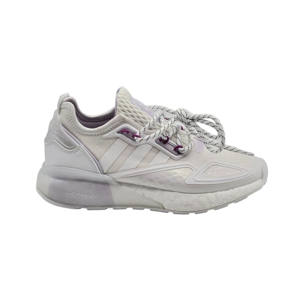 Adidas Womens ZX 2K Boost White Purple Tint Shoes Sneakers Size 7 worn once.